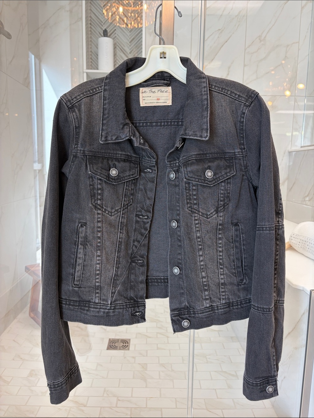 We The Free 🍂 Washed Black Denim Jacket